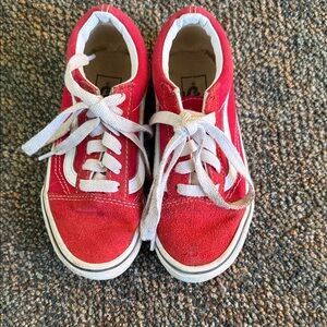 Kids Vans red sneakers
